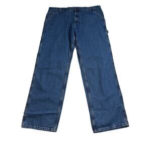 Full blue mens New relaxed fit carpenter hammer loop & utility pockets